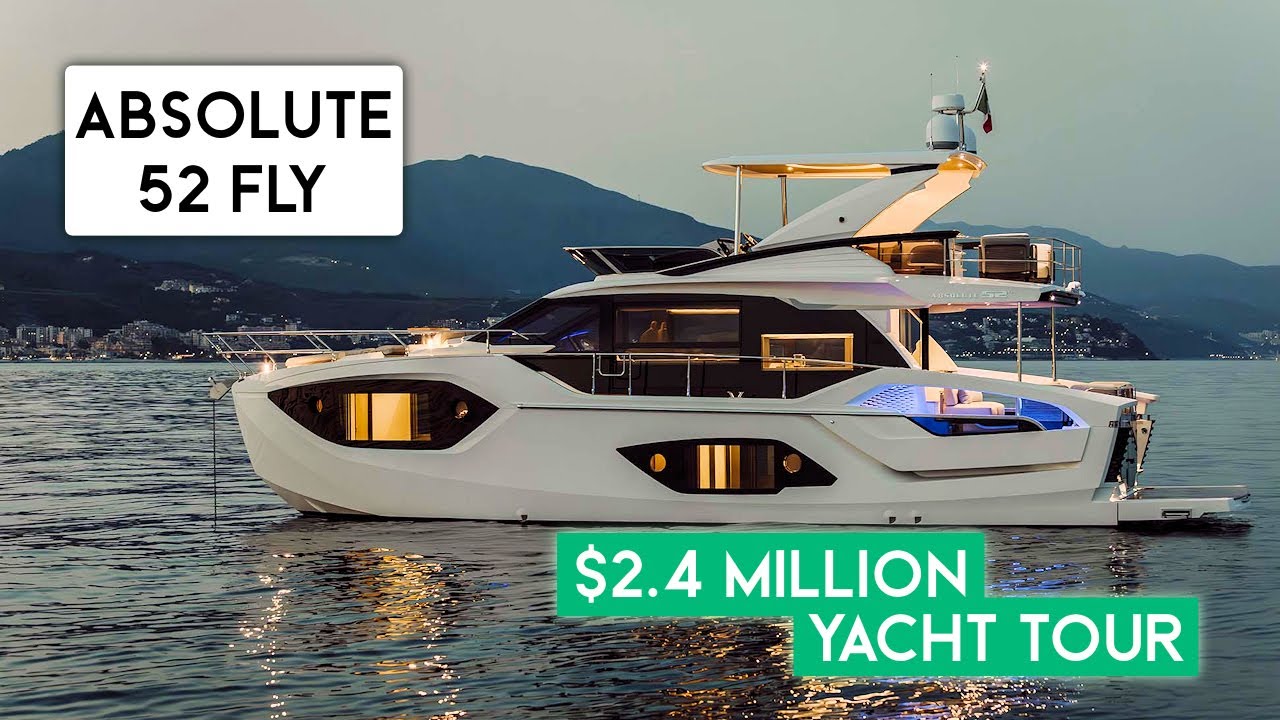 $2.4M - 2025 Absolute 52 Fly Luxury Flybridge Yacht Walkthrough Tour