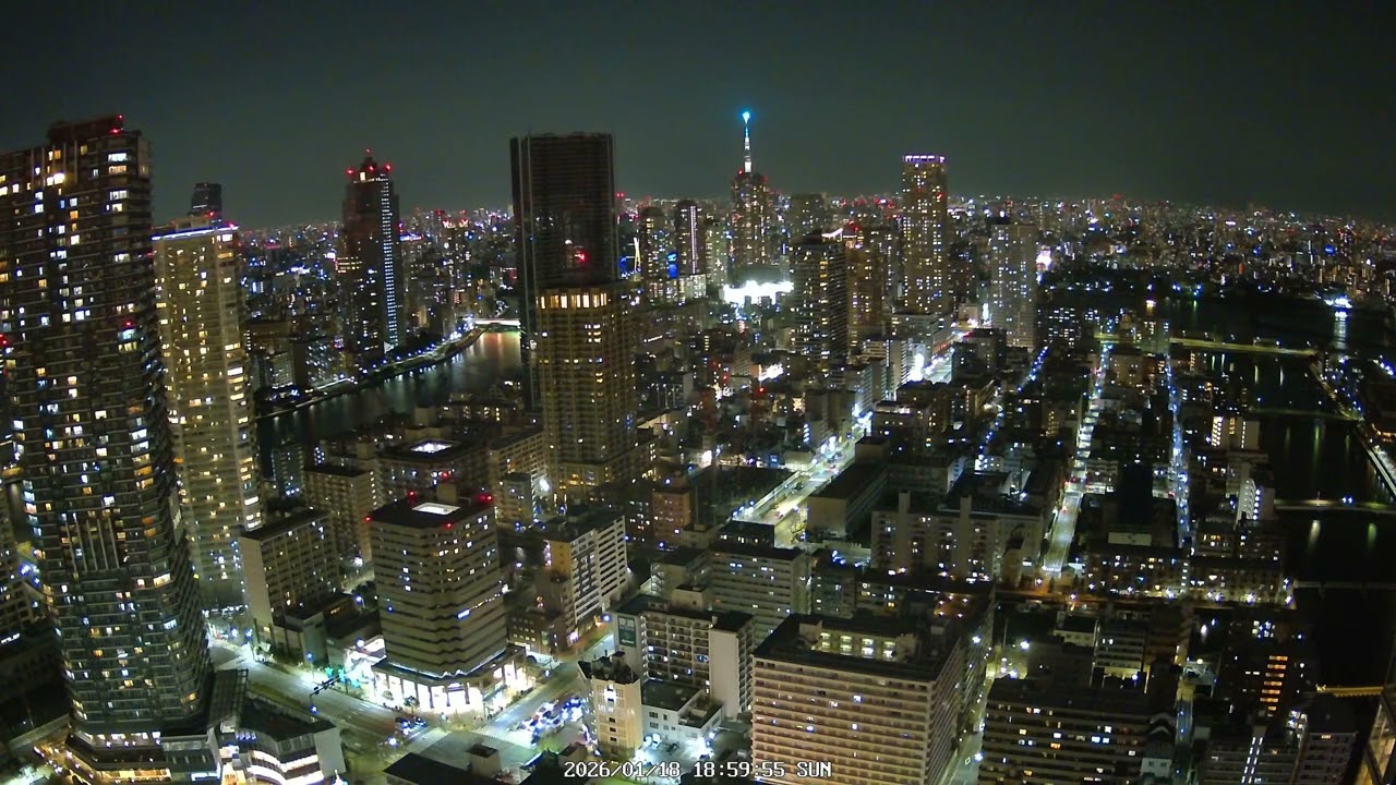 Tokyo East View 4K | Skytree & Sumida River | Archive 2026-01-18