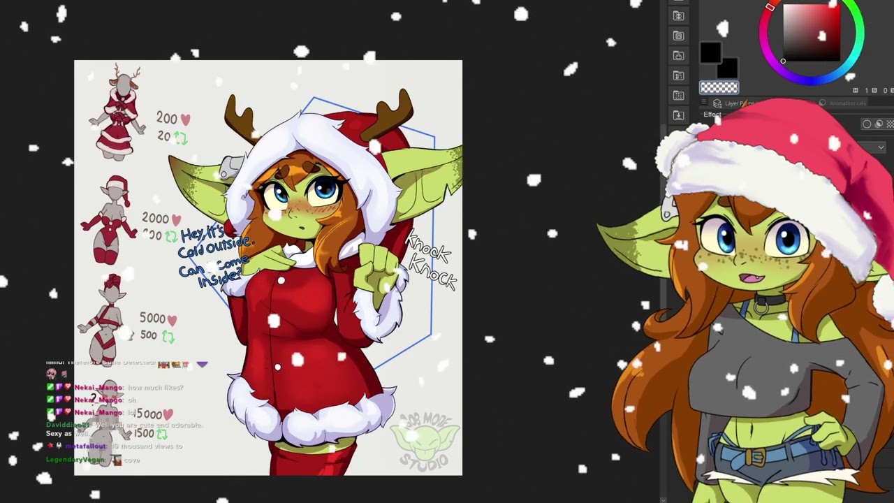 [PNGTUBER] Goals were hit and so more Christmas art!!! lets vibe and draw!!!