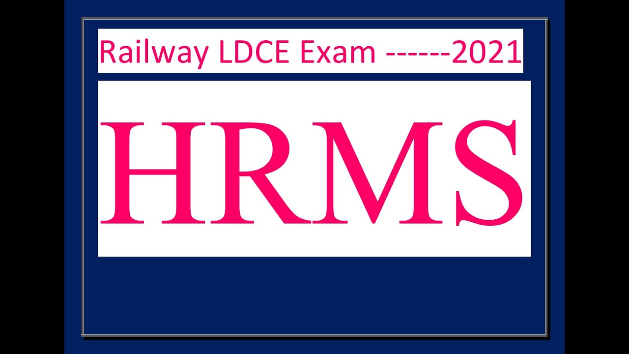 HRMS FOR LDCE EXAM 2021