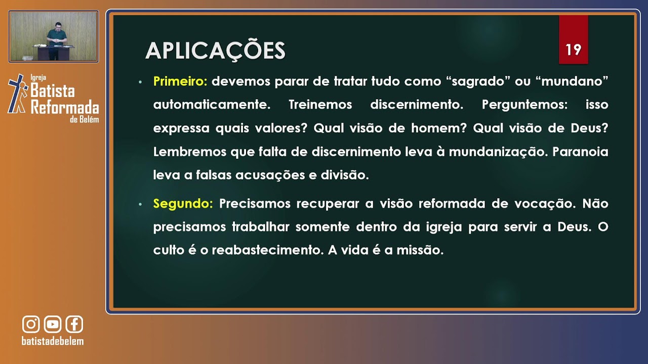 Cosmovisão Cristã - Cosmovisão e Cultura l Ir. Samuel Neves