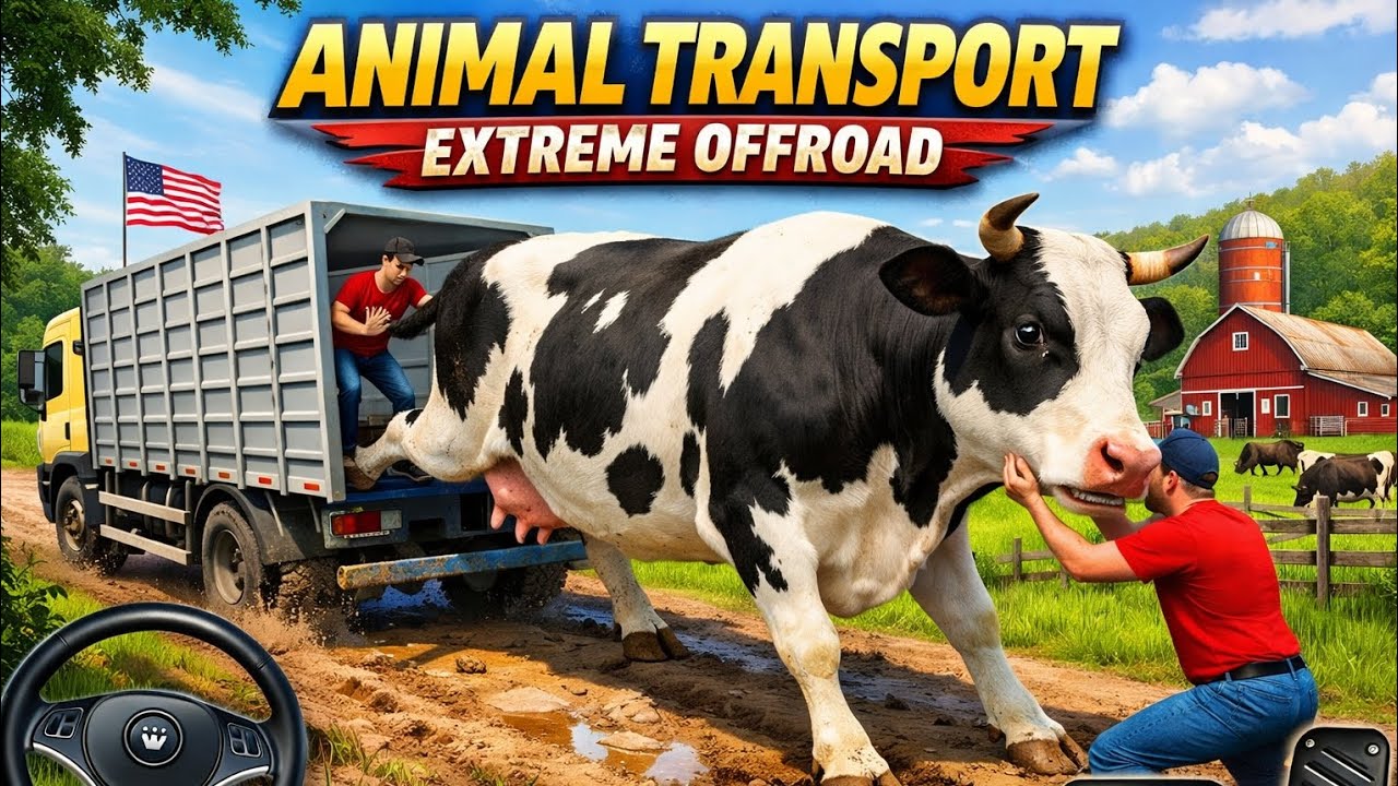Extreme Offroad Animal Transport Truck 🚛 | USA Mud Road Driving Simulator