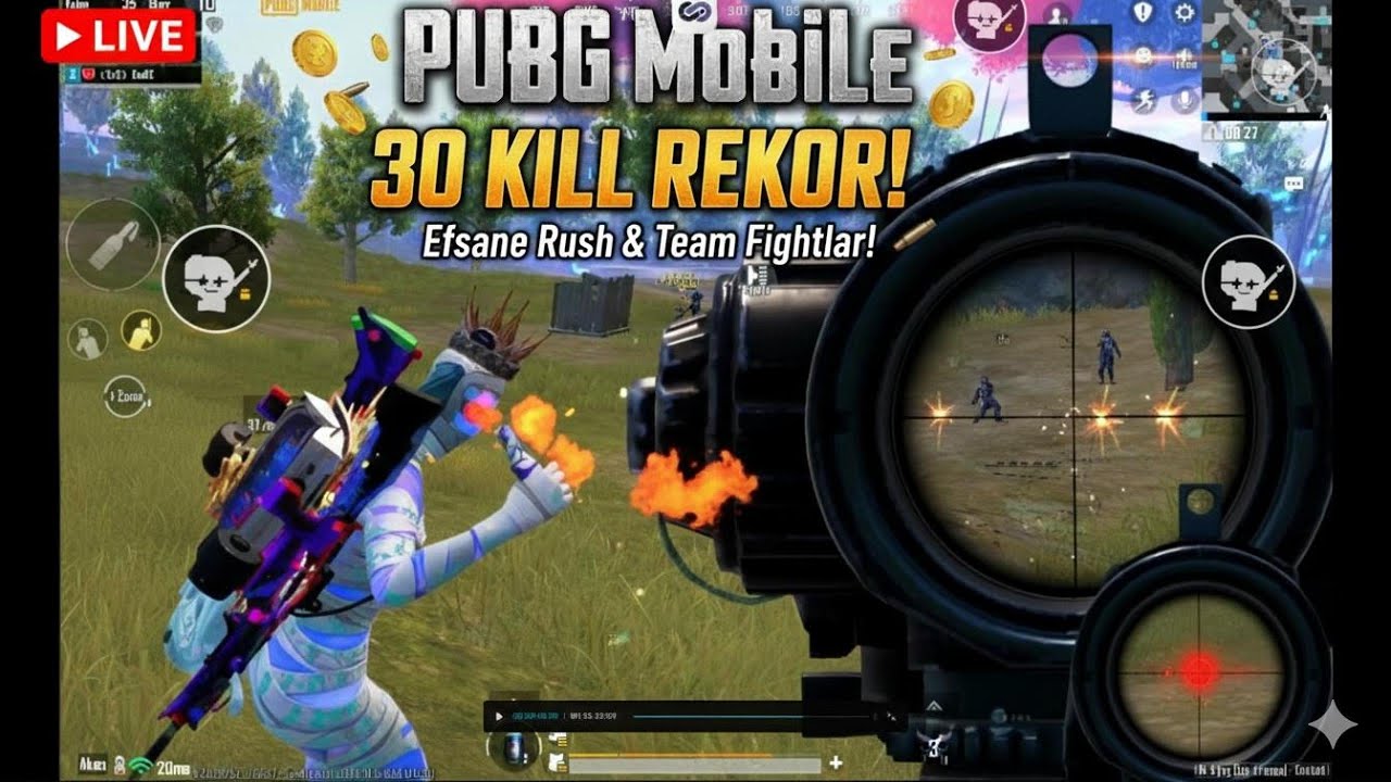 30 KİLL! 😱 Squad Dağıtan Efsane Rush #pubgmobile
