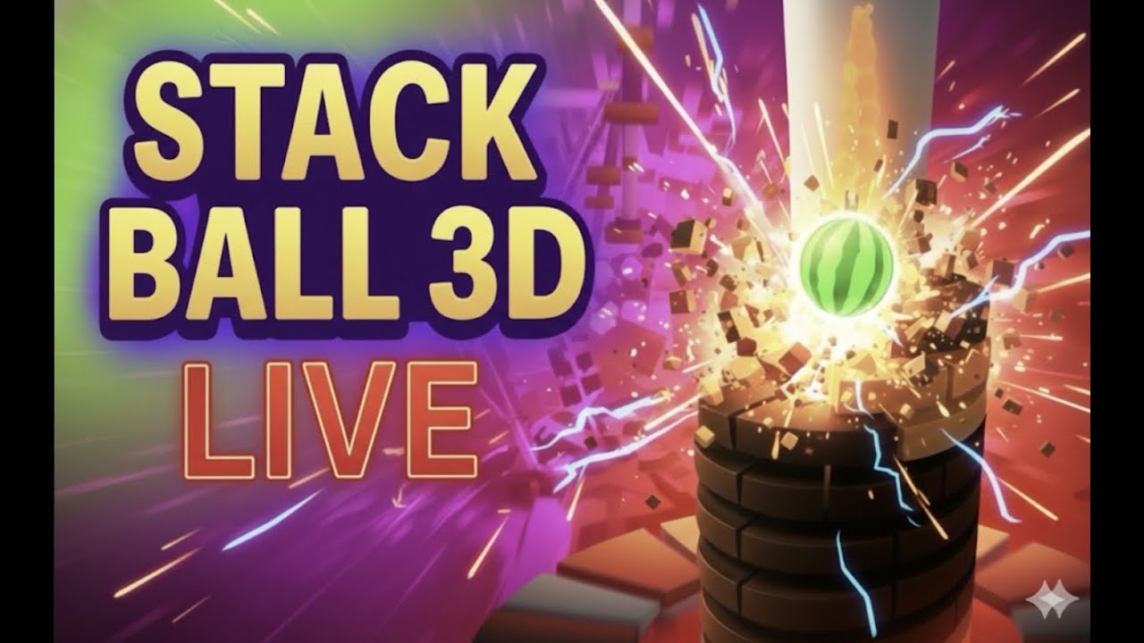 🚀 STACK BALL 3D LIVE | 100% FOCUS MODE
