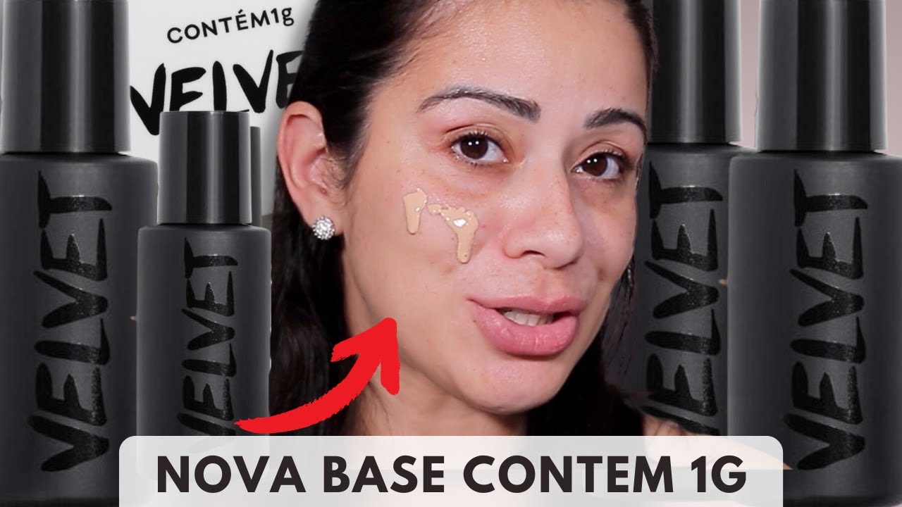 TESTEI NOVA BASE da CONTÉM 1G Velvet Segunda Pele | O que tem de novo ? Vale a compra ?