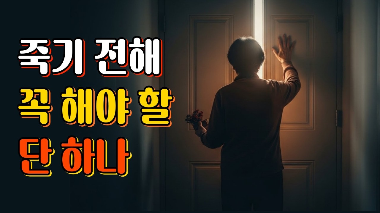 죽기 전에 꼭 해야 할 단 하나 | 60대 이후 용서하지 못한 사람들의 마지막 선택