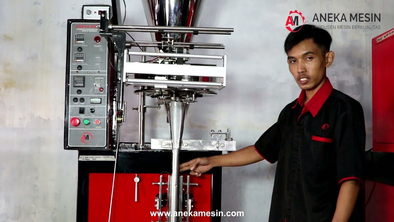 Cara setting corong mesin pengemas otomatis