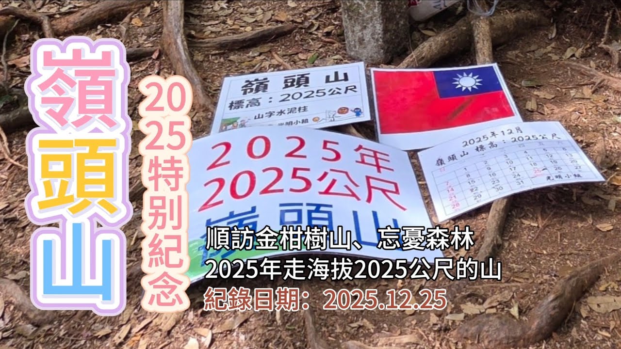 「嶺頭山」,2025年特别企劃,順訪「金柑樹山」、「忘憂森林」，2025年末走海拔2025公尺的山-FP281