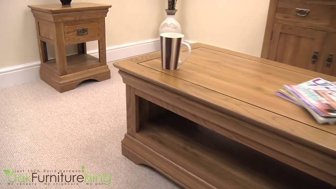 French Chateau Rustic Solid Oak Coffee Table