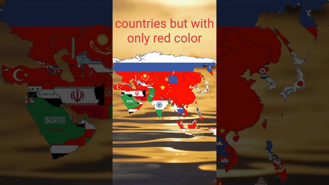 country with red color 