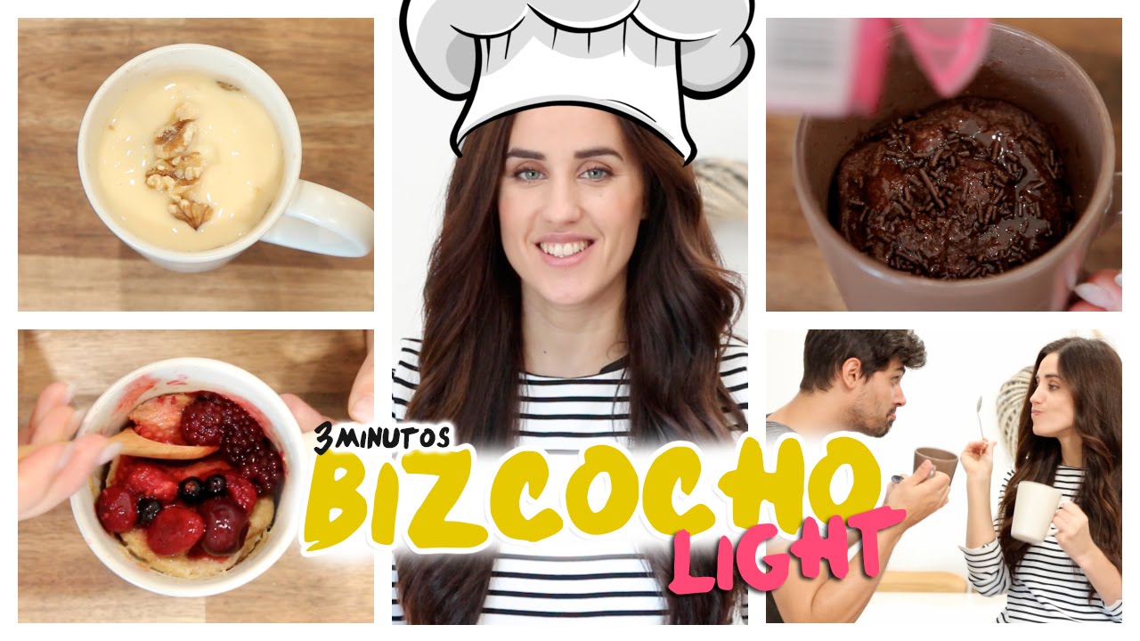 Bizcocho fácil light sin horno al microondas