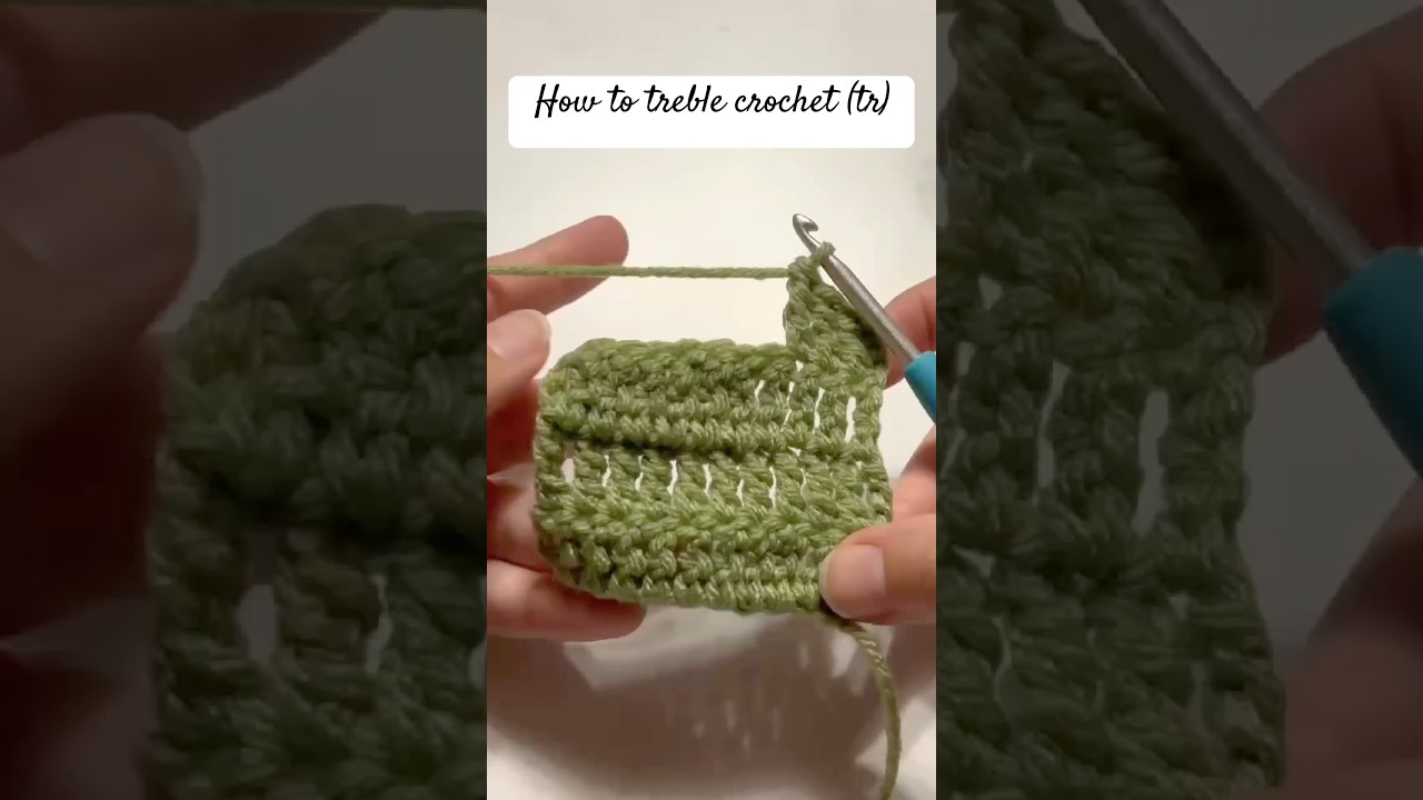 How to do a treble crochet (tr) | Easy crochet tutorial for beginners 🧶