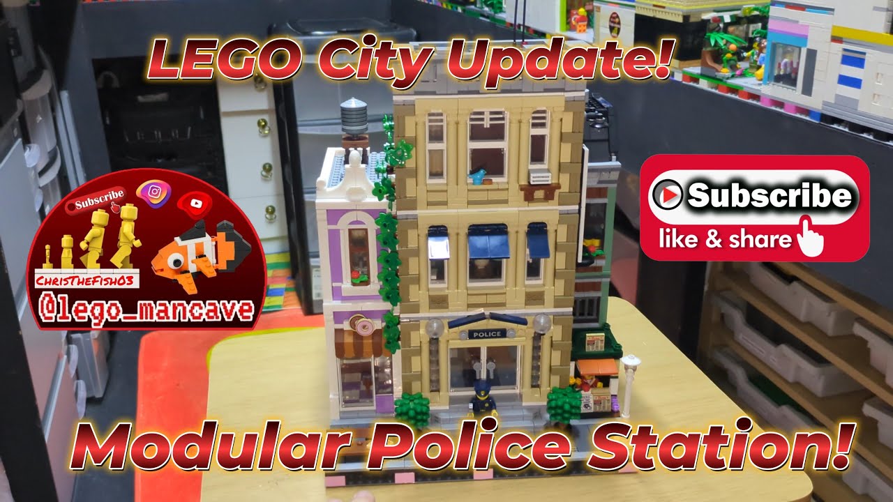 Строим новый модульный полицейский участок из LEGO в городе ManCave City!
