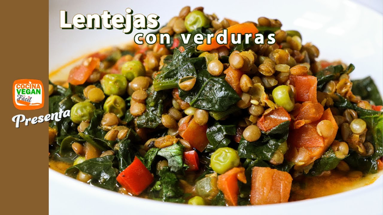 Lentejas con verduras, un guiso alto en hierro y en sabor - Cocina Vegan Fácil