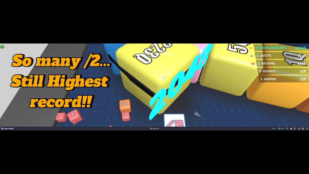 Wow~! 18447000000000000000 my best record. 18447Q 달성! Music : Rxm リム - CONNECTION (cubes io 2048)