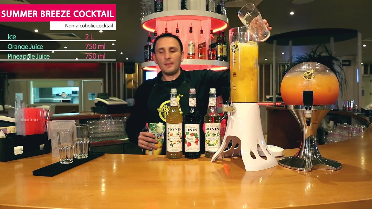 Summer Breeze cocktail in beer tower