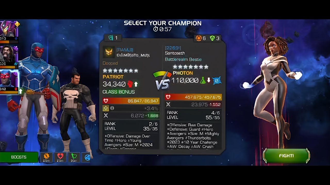 Full Path 1 Run and Mini Boss Fights || 7⭐R2 Patriot takes on 7⭐R4 Photon on Buffet Node || MCOC