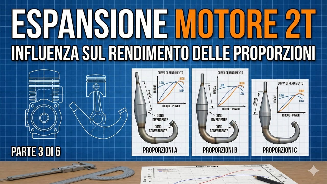 26 - Espansione motore 2t: Influenza sul rendimento delle proporzioni - parte 3 di 6