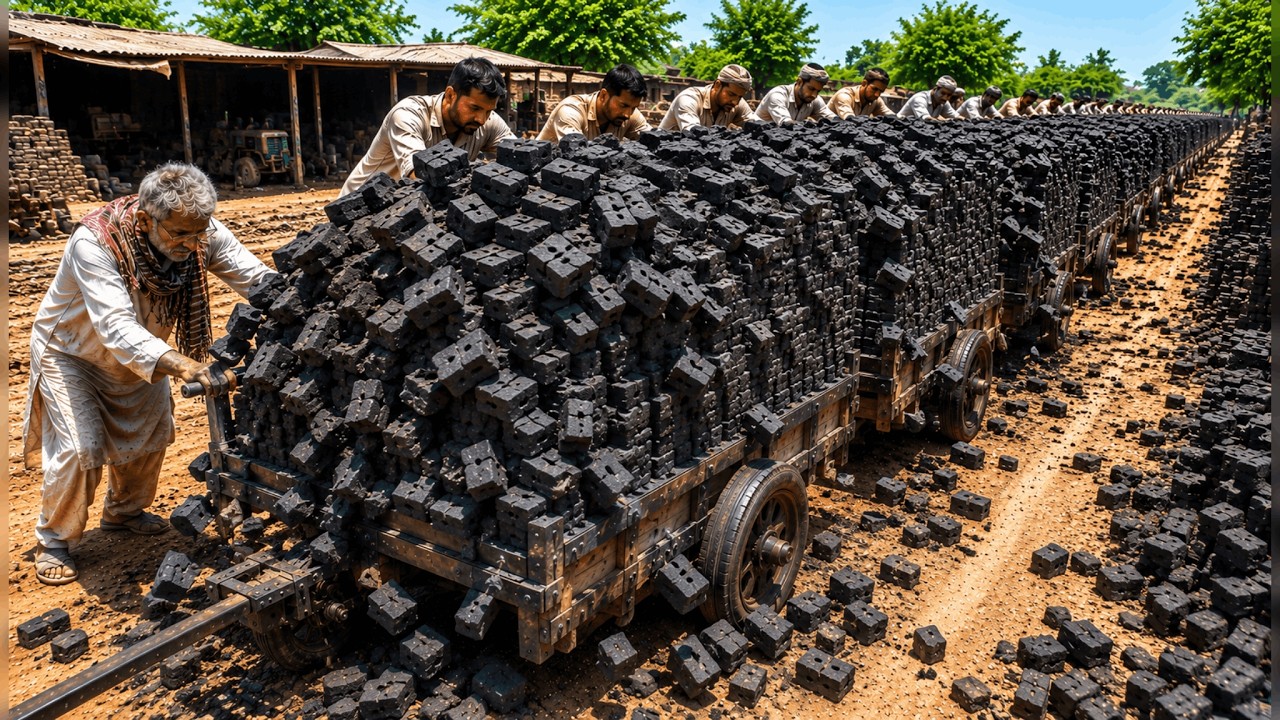 Extreme Pakistan Bricks Factory Process | Making FLY ASH Bricks