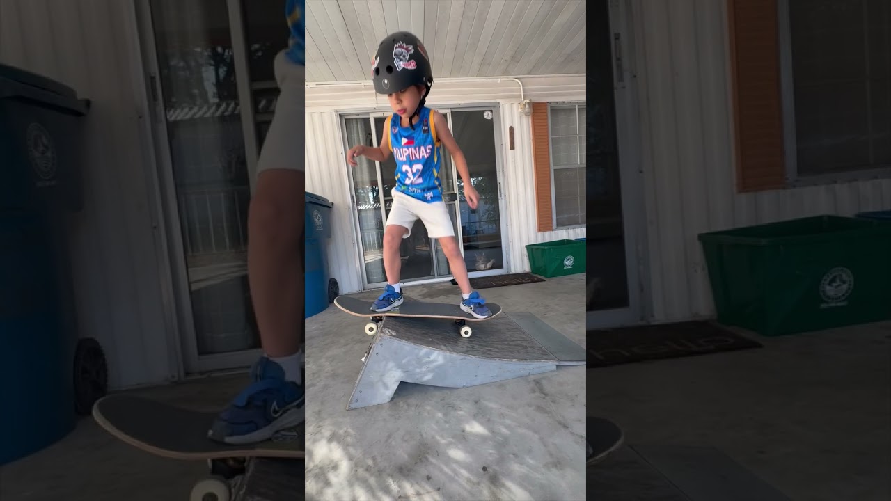 Learning to skateboard age7￼