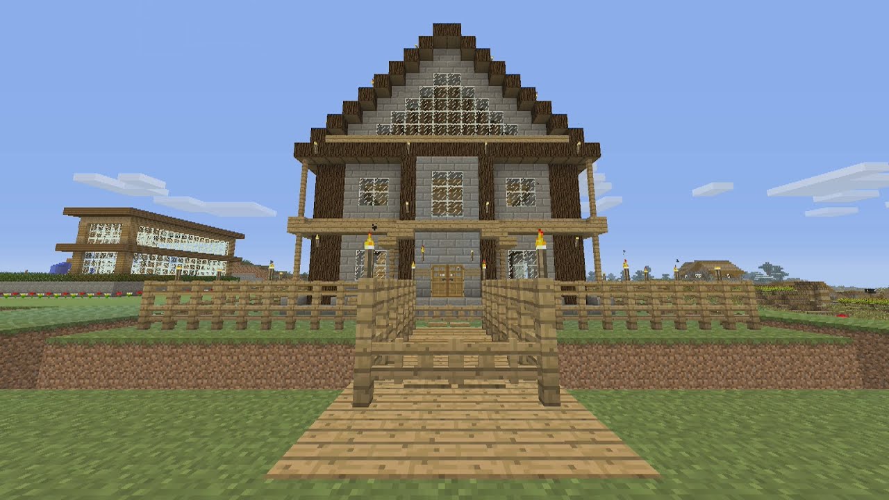 Minecraft Tutorial: How To Make An Awesome Wooden Survival House. (ASH#5)