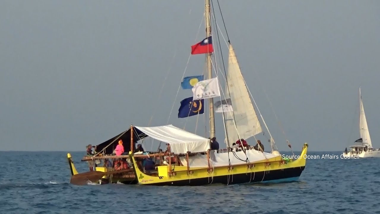 Palauan Boat Arrives in Taiwan, Visiting Pacific Islands via Natural Signs｜TaiwanPlus News