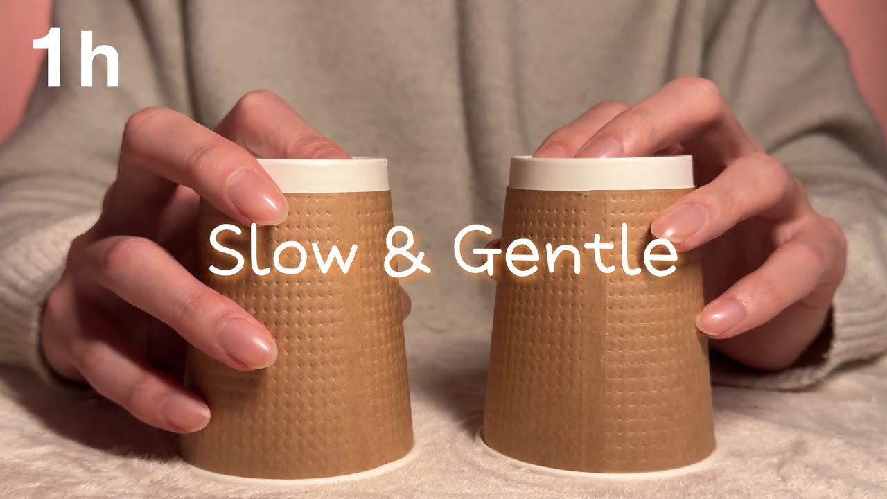 ASMR Slow Paper Cup Tapping & Scratching｜1 Hour for Sleep (No Talking)