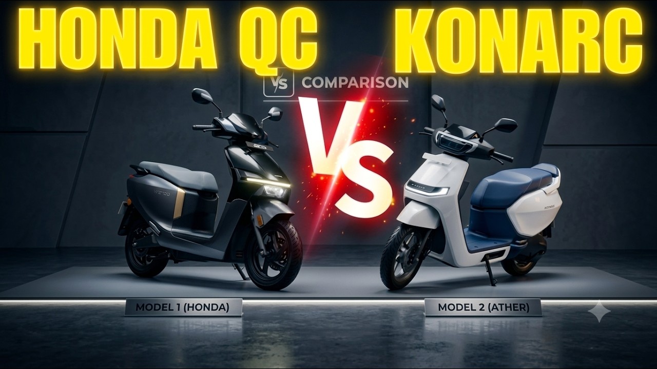 Honda QC 3 vs Ather Konarc Electric Scooter Full Comparison! ⚡🛵