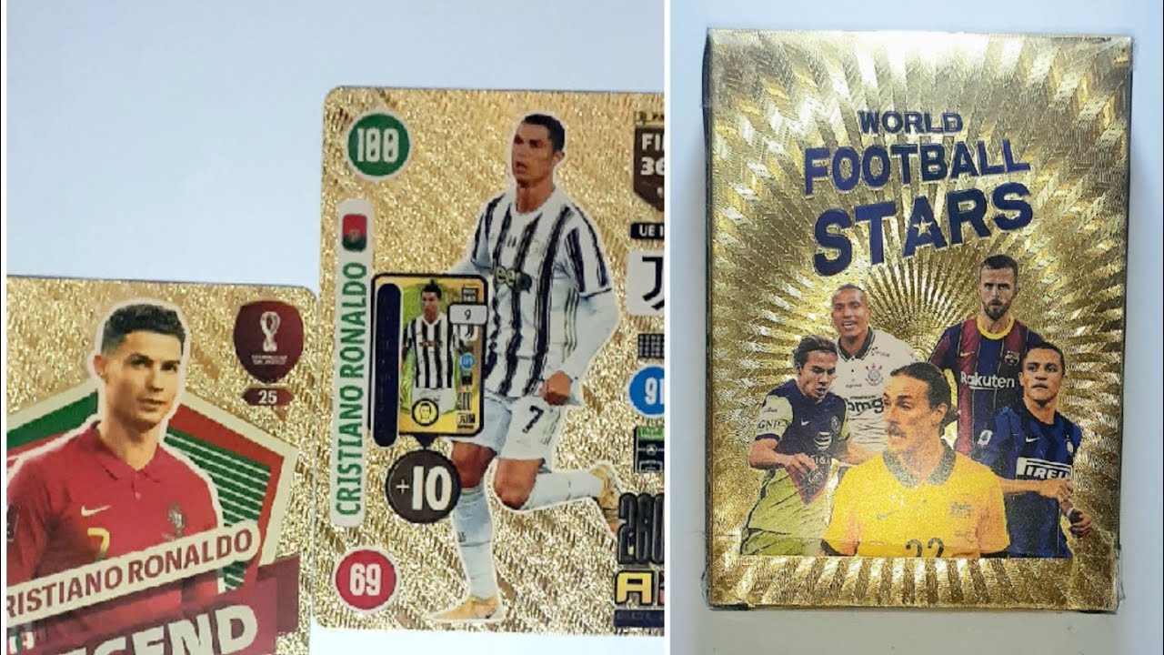 World football stars golden cards unboxing 😊. I get the 🐐 goat.