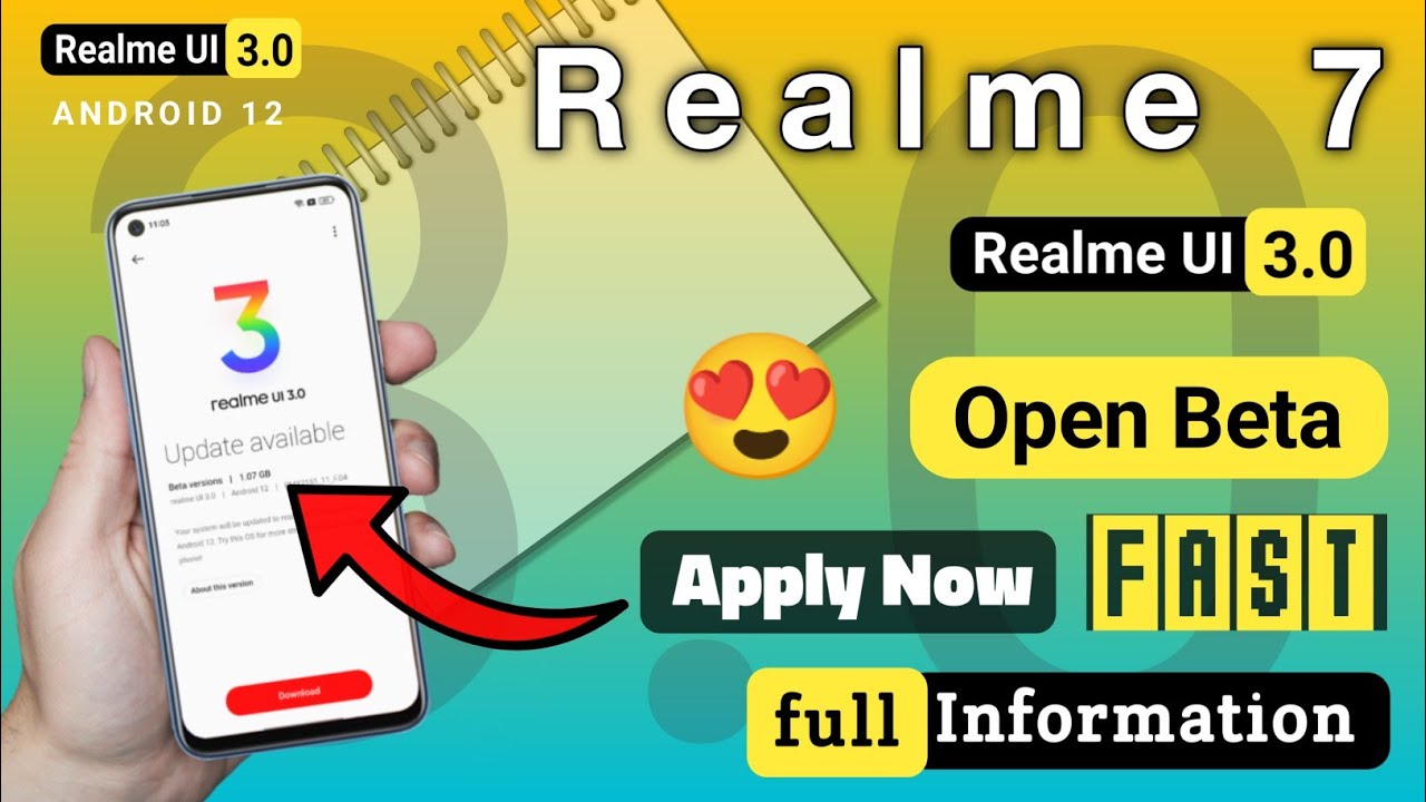 Realme 7 Android 12 Update | Realme 7 UI 3.0 Open Beta Update | Realme 7 New Update