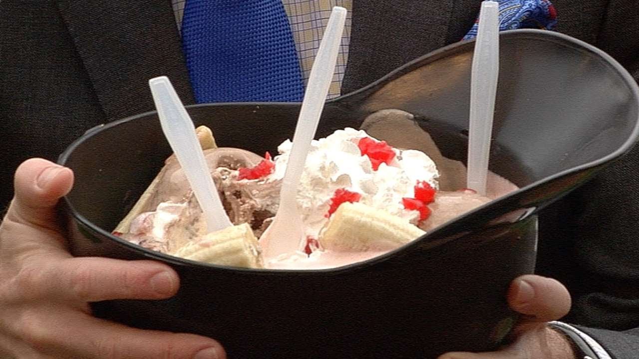 Helmet sundae at U.S. Cellular Field