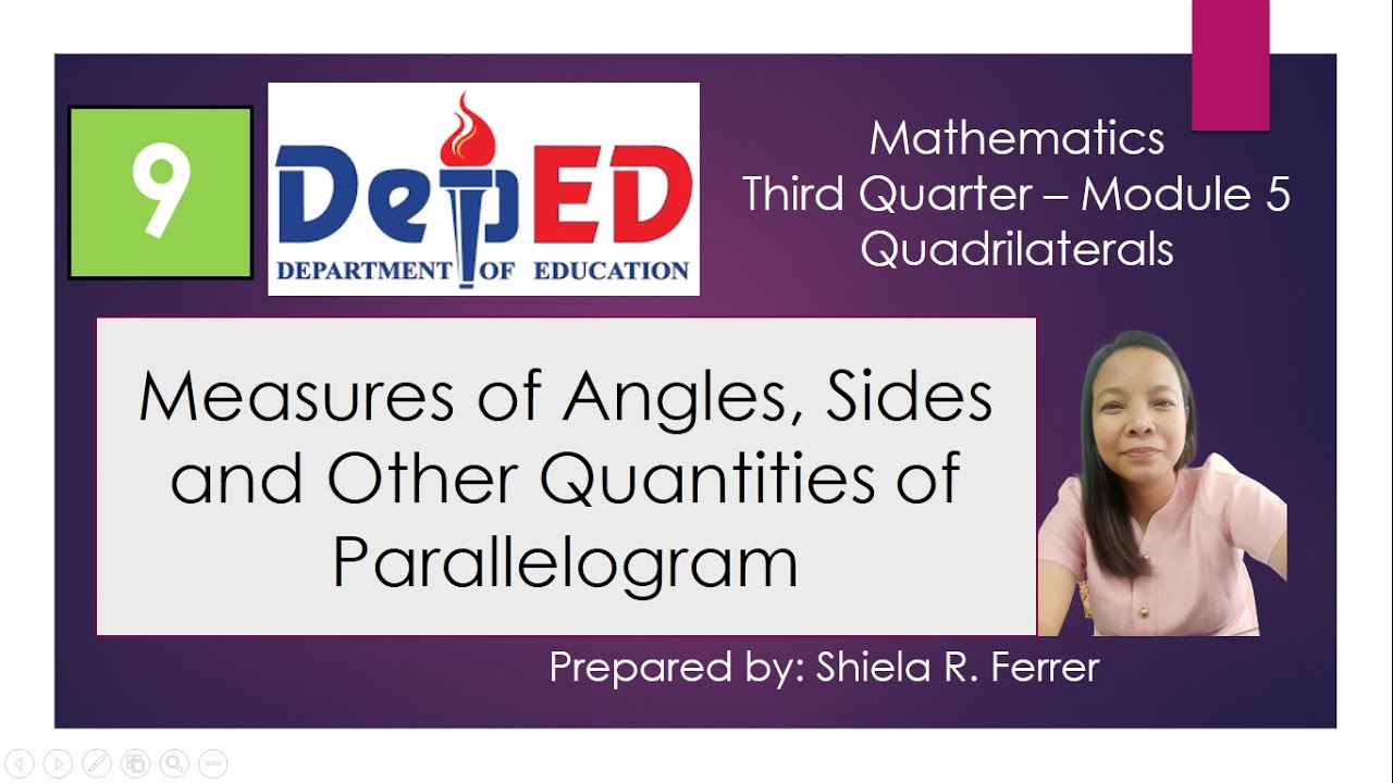 Measures of Angles, Sides and Other Quantities of Parallelogram
