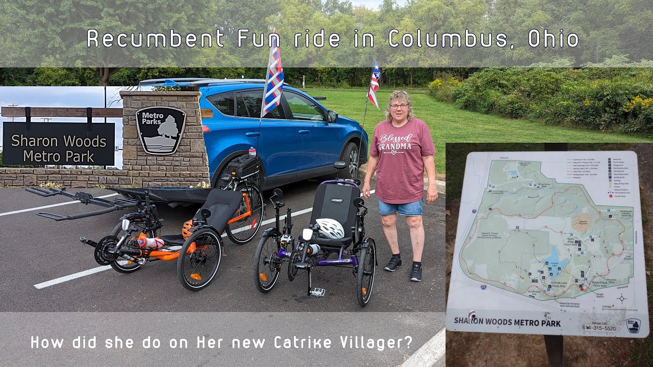 My Wife's New Catrike Villager Recumbent Trike! Sharon Woods Columbus Ohio Trike ride