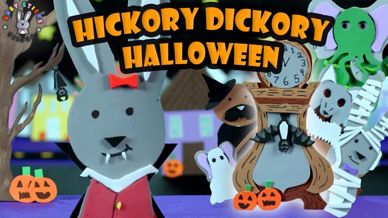 Hickory Dickory Dock Halloween | Charlotte BunBun | Baby Sticks Videos