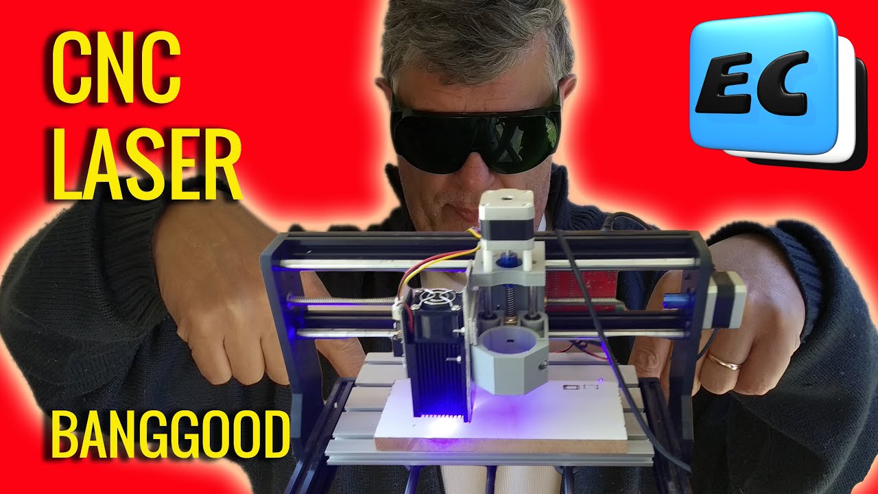 INSTALACION Y PRUEBAS DE LASER DE 15W en Mini CNC 3018 Banggood