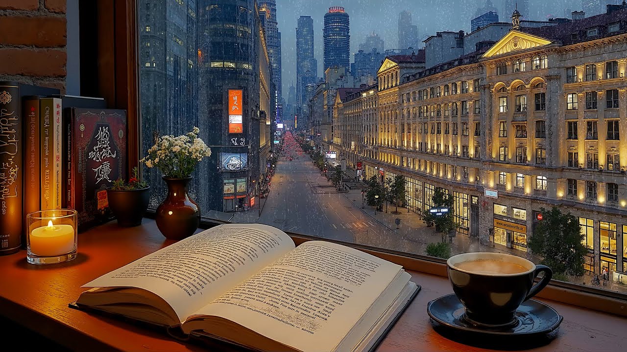 Cozy Rainy Night Jazz | Relaxing Piano Ambiance for Working, Studying
