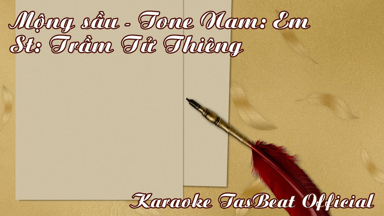 Karaoke Mộng Sầu Tone Nam | TAS BEAT
