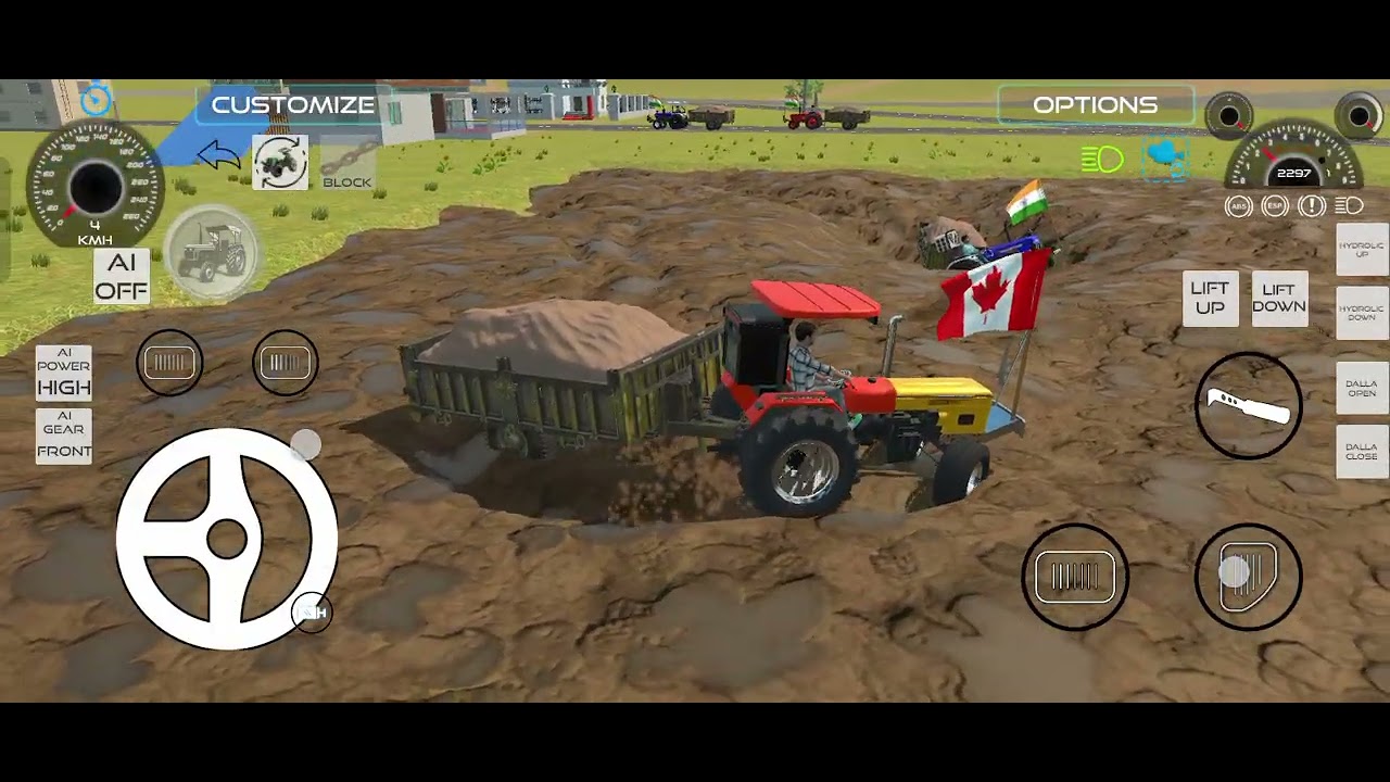 🚜🚜🎮🎮 ट्रैक्टरट्रॉली गेम