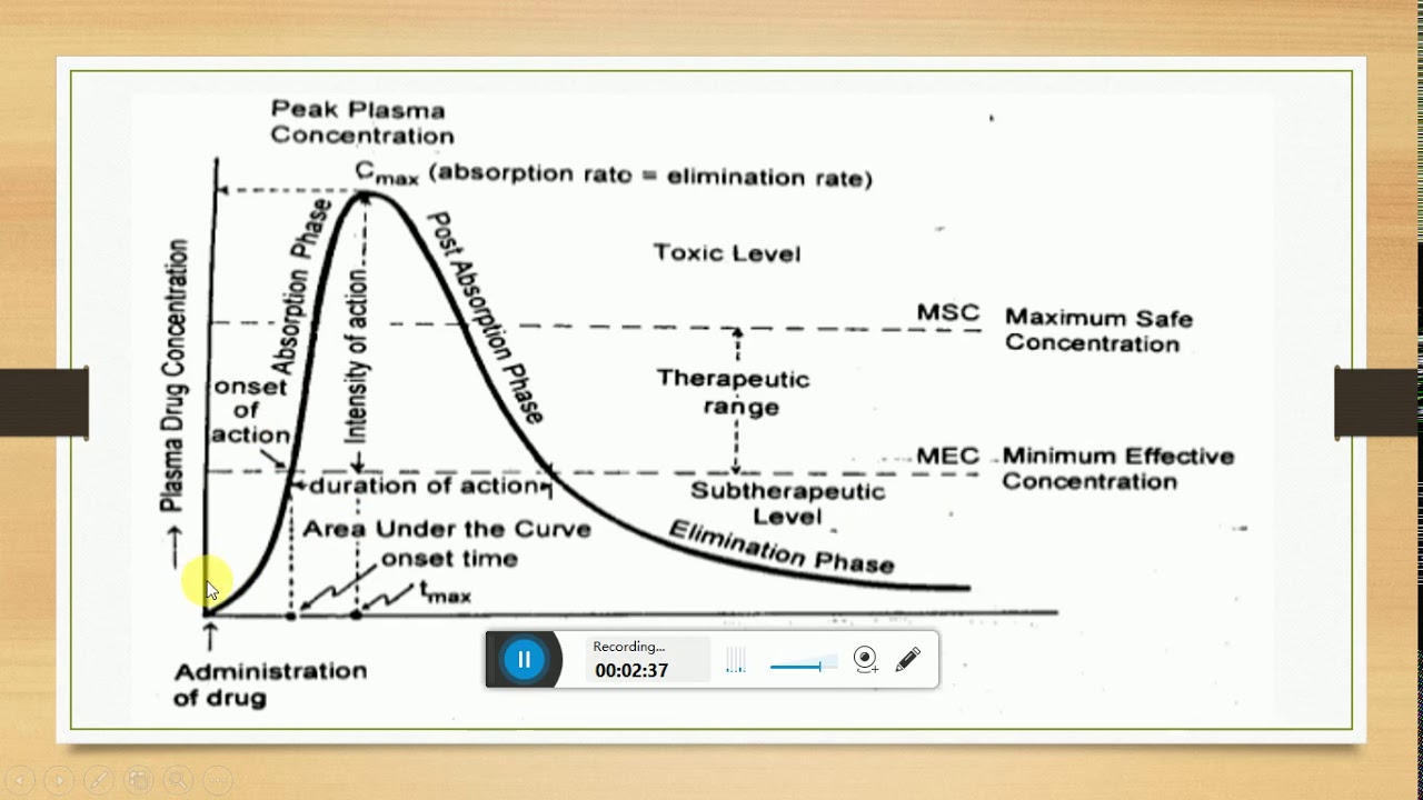 Plasma level time profile curve