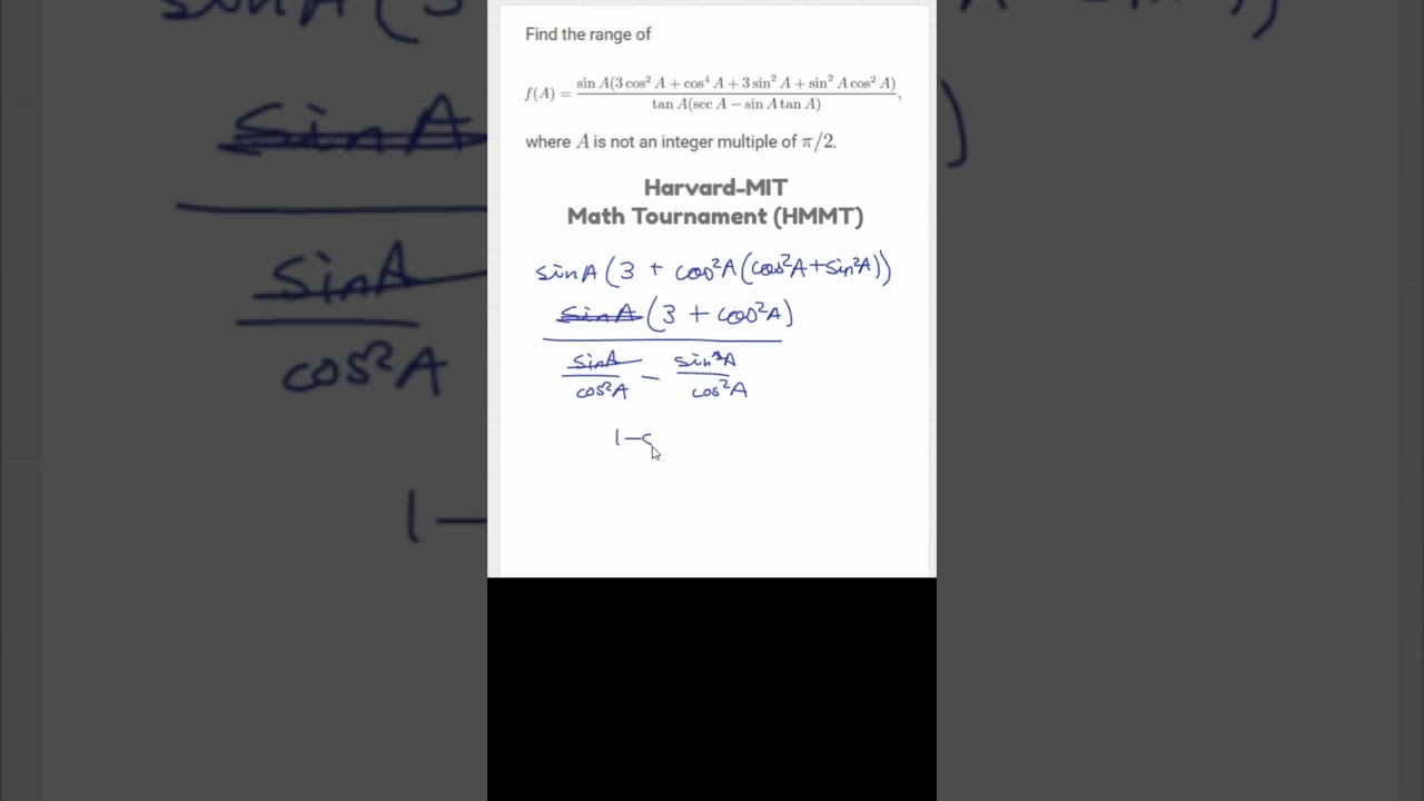 Harvard-MIT question solved in less than a minute! #hmmt #harvard #mit #trig #maths #Shorts