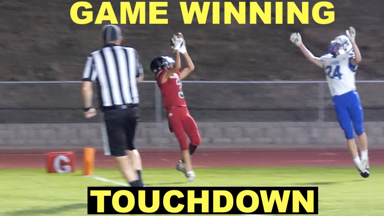 GAME WINNING INTERCEPTION and TOUCHDOWN at FOOTBALL GAME! 🏈