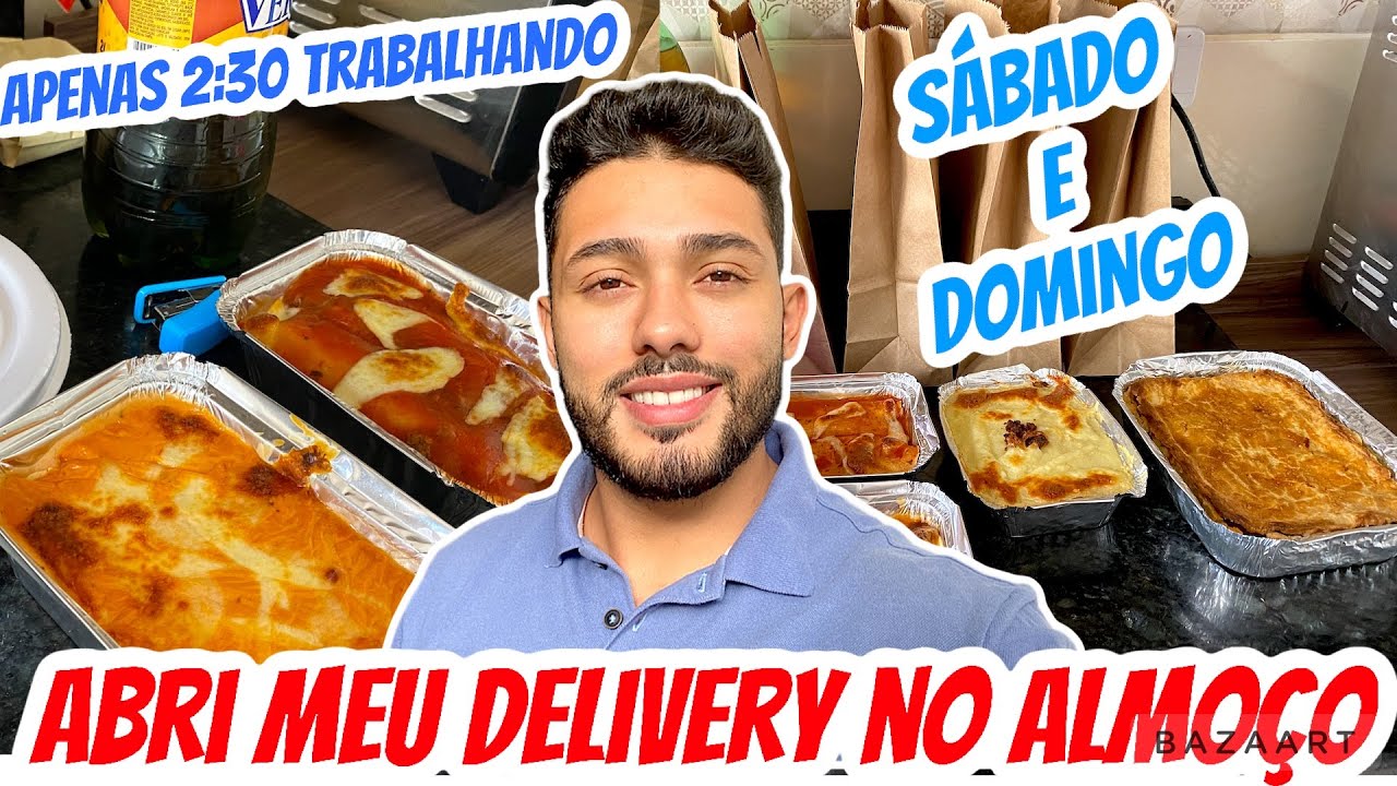 Abri meu delivery de massas no almoço/ Sábado e Domingo/ Resultado foi surpreendente!!!