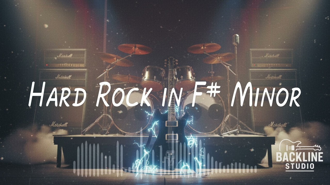 Jam Track 21 – Hard Rock Guitar Backing Track in F♯ Minor