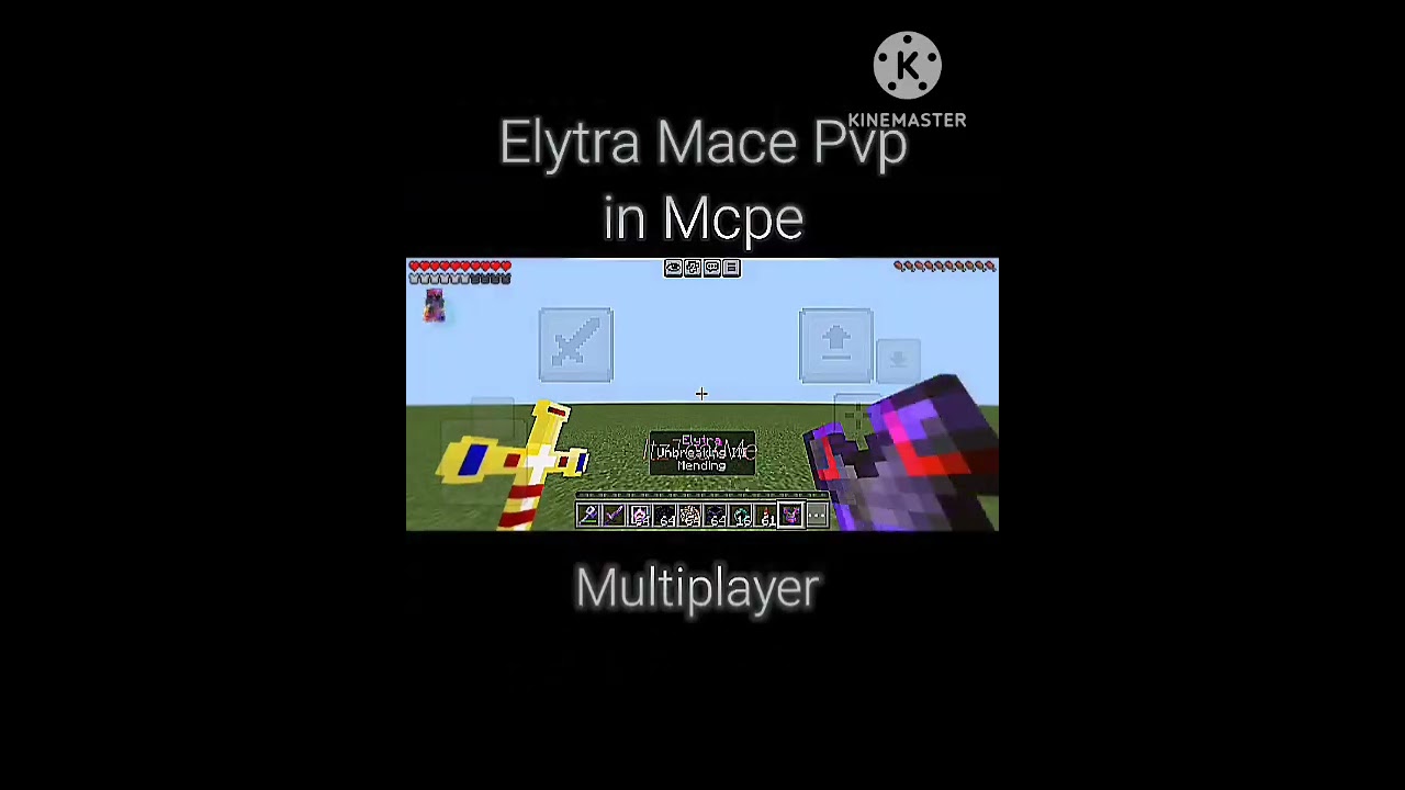 First multiplayer Mace pvp in mcpe #mcpe #minecraft #elytrapvp #macepvp #multiplayer