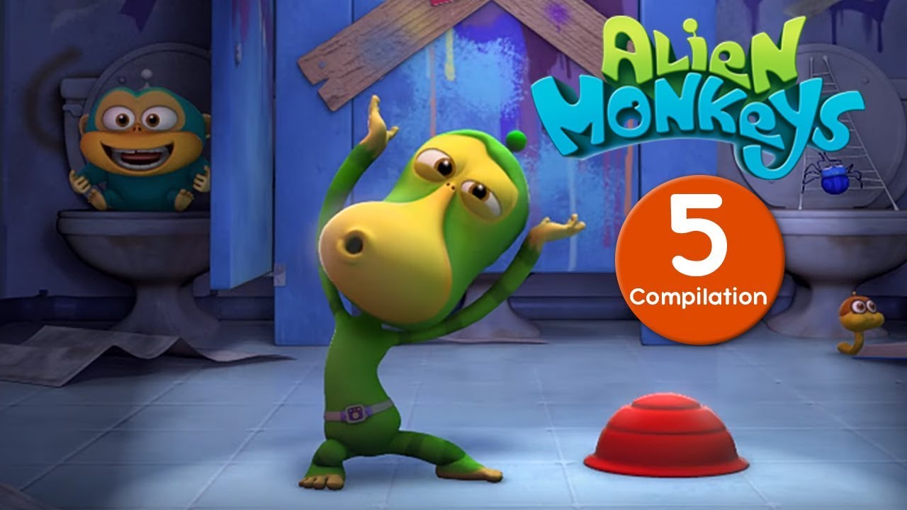 Funny Animated Cartoon - Alien Monkeys - Compilation - Cartoons For Children