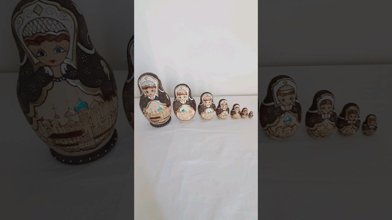 Antique/ Vintage Russian matryoshka wooden Nesting 7 Faces Dolls 🪆 #vintage #Nesting #woodentoys