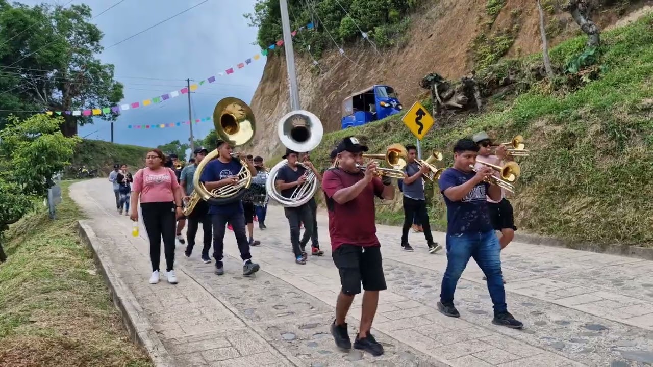 Recibimiento de la Banda de San Juan Jaltepec, Yaveo, Oaxaca en Santiago Jocotepec 2025.