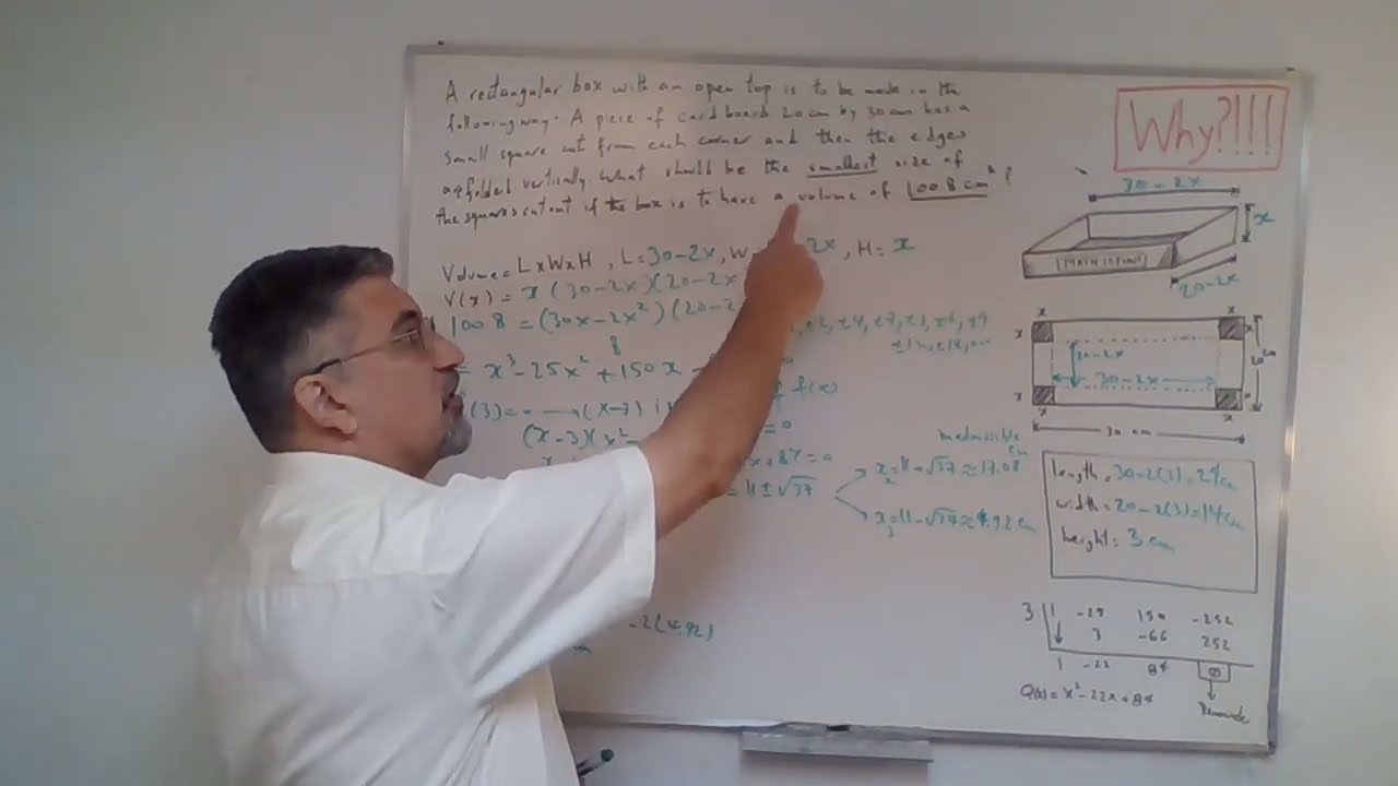 Chapter 4 - Polynomial Equations: Application-Word Problems Section 3D | MHF4U1 - Advanced Functions