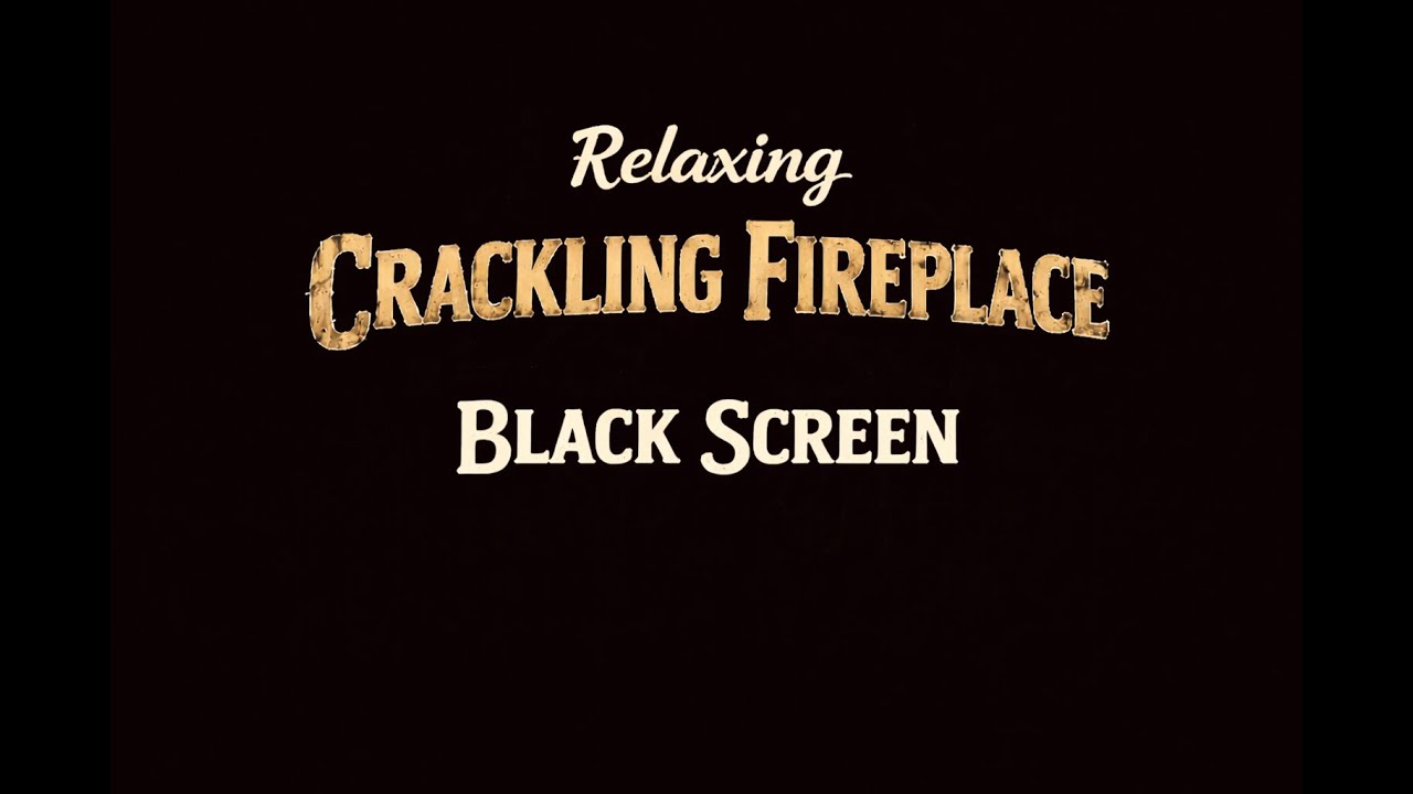 Crackling Fireplace for Deep Sleep | Black Screen | No Music