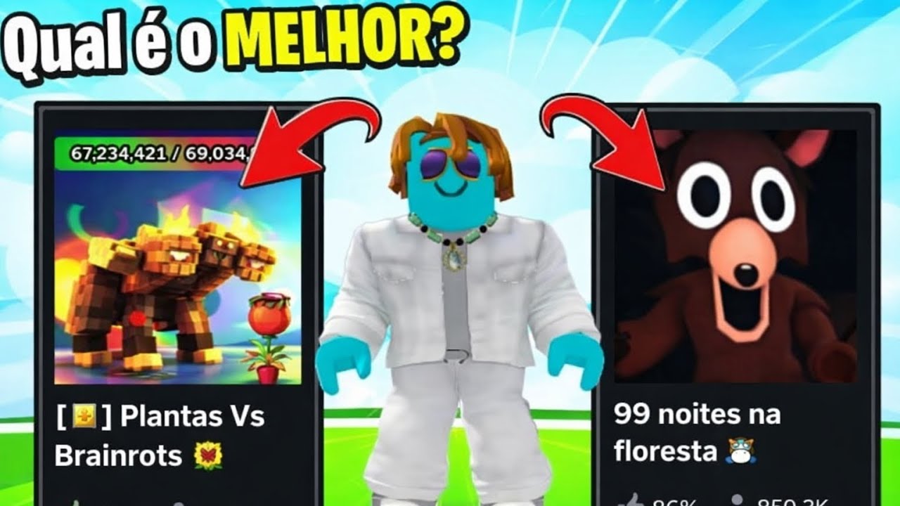 Qual desses jogos do Roblox é melhor? #roblox #brainrot #memes #games #jogos 